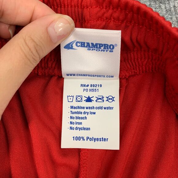 Champro Basketball Shorts Mens L Large Red Pull On Moisture Wicking Performance - Picture 8 of 13